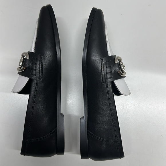 Jeffrey Campbell Loafers Velviteen Bit Leather Flat Shoes Leather Black White 7 - Picture 8 of 11